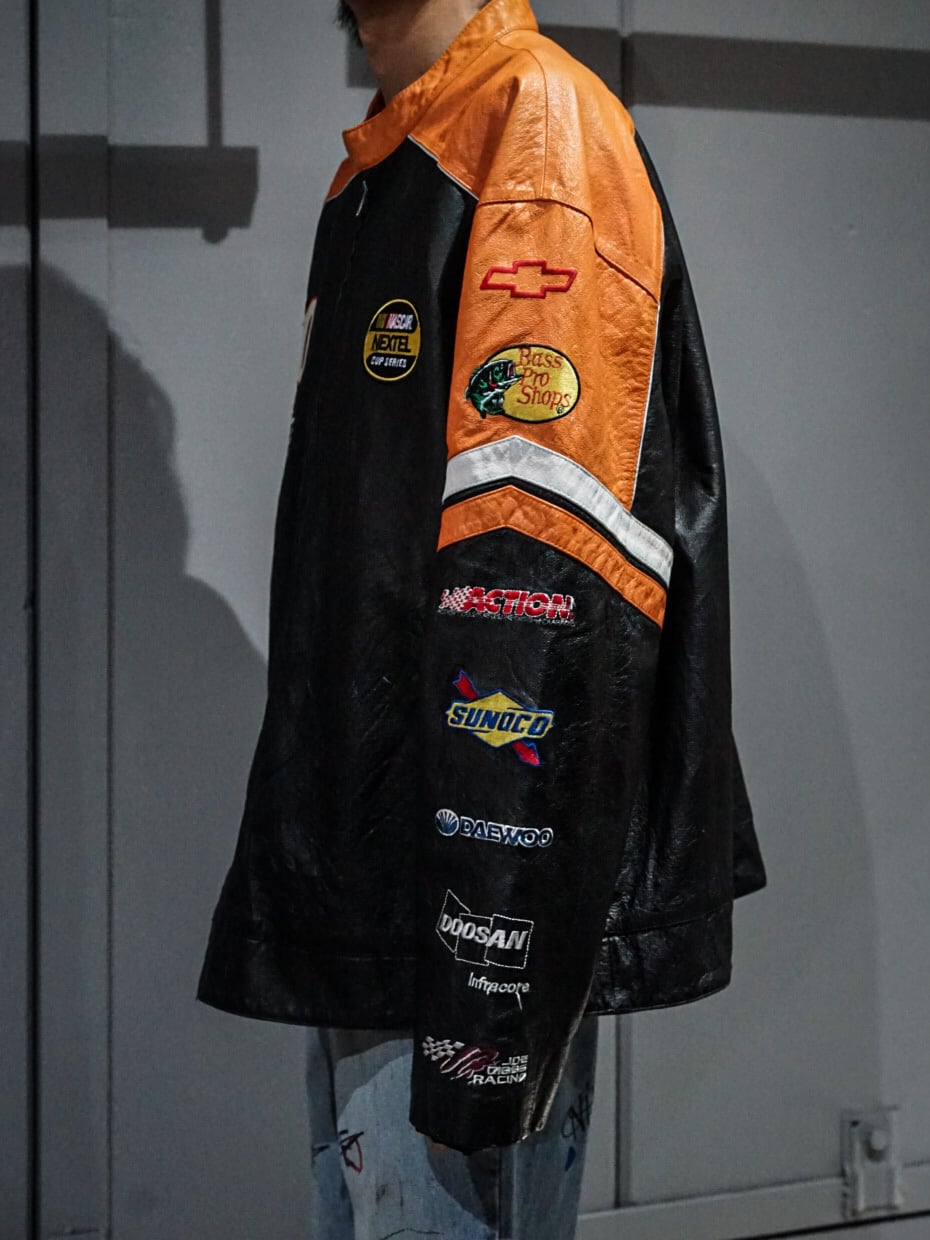 【add (C) vintage】“WILSON LEATHER × NASCAR” Embroidery Logo Design Vintage  Leather Racing Jacket | Caka(カカ）下北沢古着屋、セレクトショップ powered by BASE