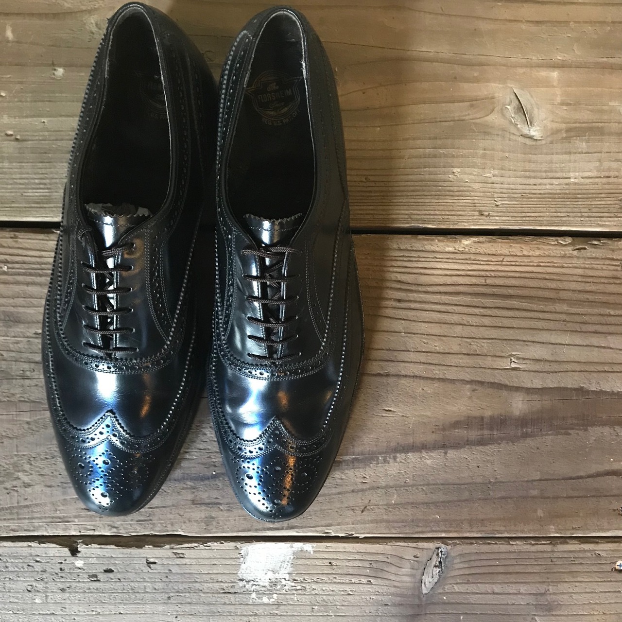 70s-80s?/ビンテージ/Vintage☆FLORSHEIM/フローシャイム☆本革 