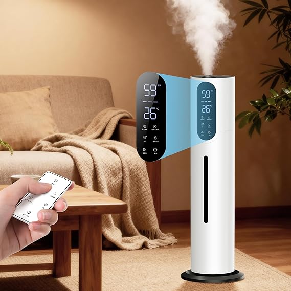 加湿器 大容量 8L 超音波加湿器 アロマ対応 タワー式 かしつき Sinessy 300ml/h おしゃれ 空気清浄機能付き スチーム式 三段階噴霧量 強 Amazon.co.jp限定】加湿器 大容量 8L 超音波加湿器 アロマ対応 タワー