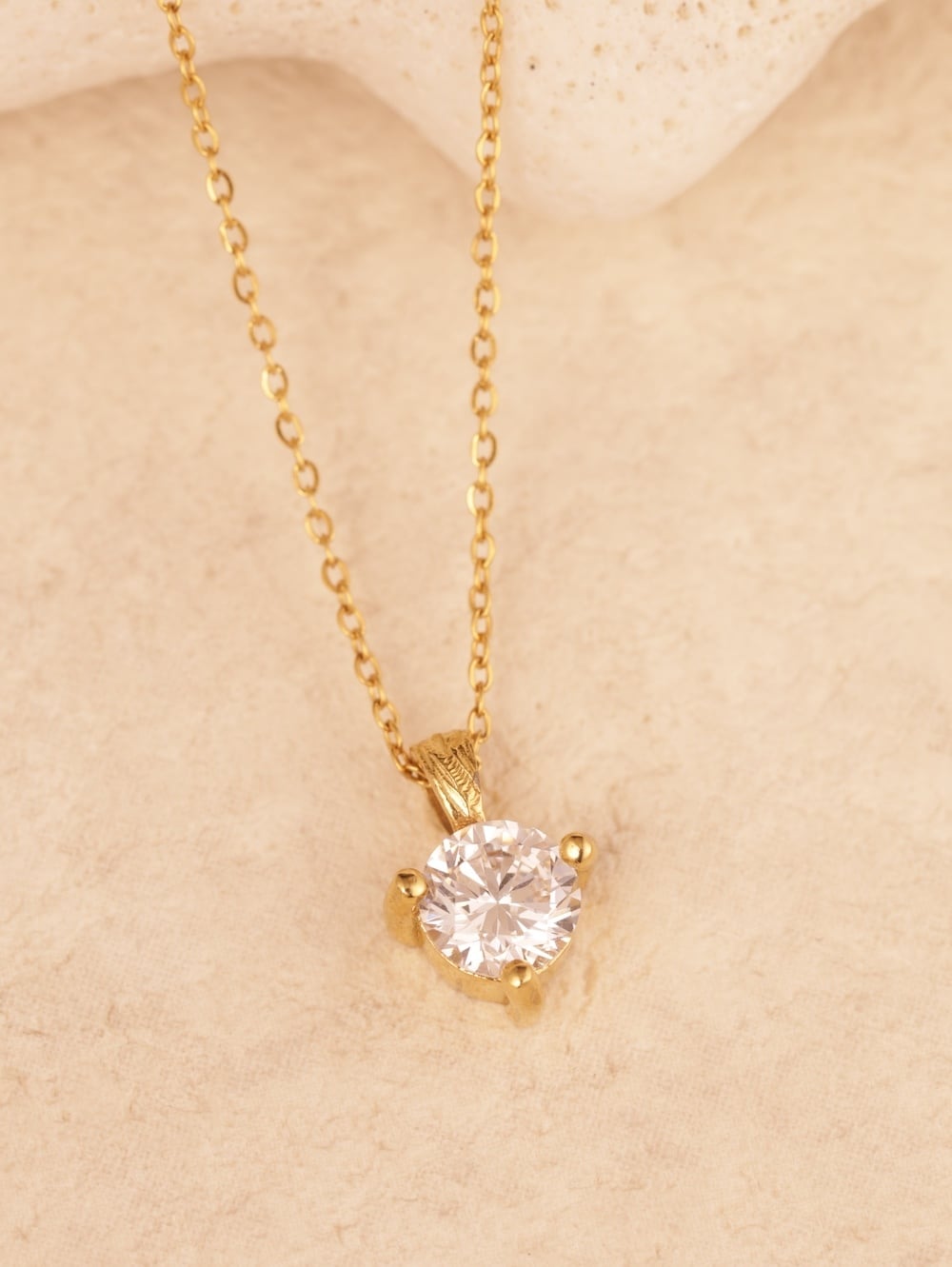 316L simple zirconia necklace #n83 | rani