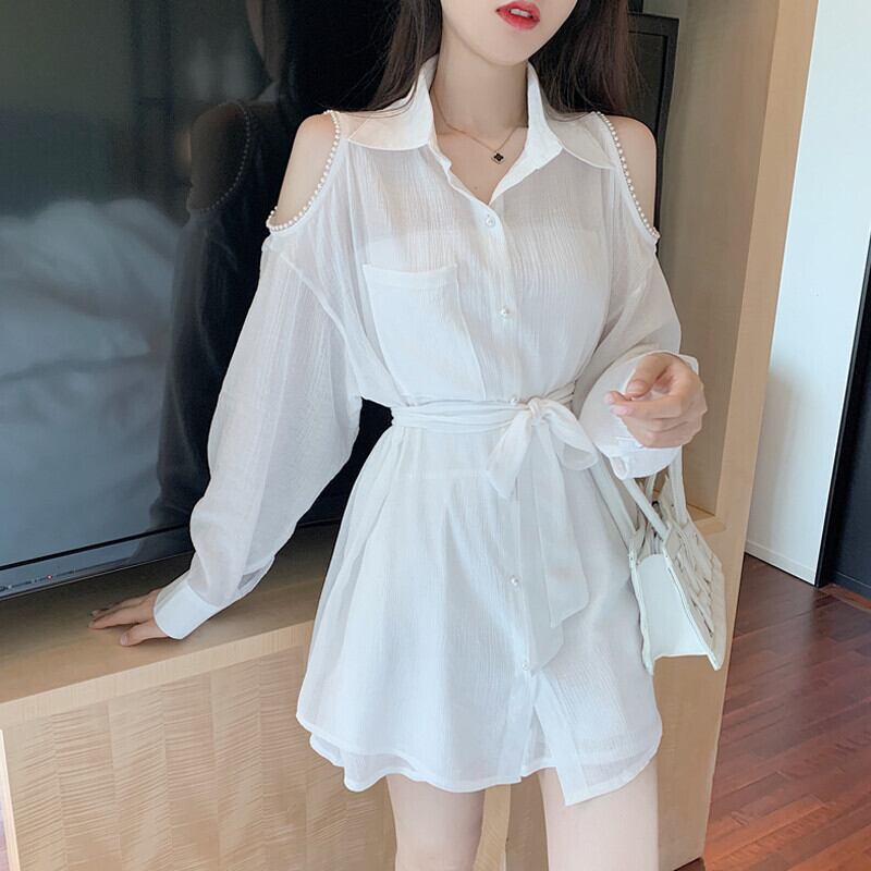 オータムウェストシフォンシャツ ハイウェスト薄手ショーツ 秋物 ブルマー ガールズファッション35620639920