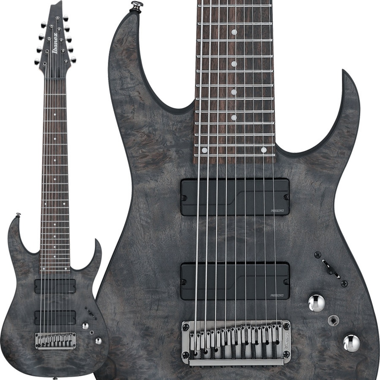 Ibanez RG9PB-TGF (Transparent Gray Flat) [28" Scale 9-String Model]