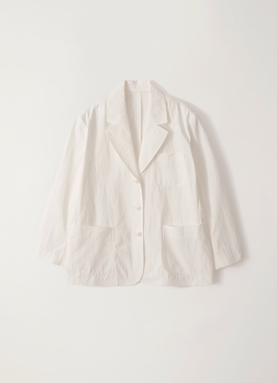 美品NOTHING WRITTEN韓国高級ブランドオーバサイズジャケットコート NOTHING WRITTEN] Single oversized cotton jacket (White) 正規品
