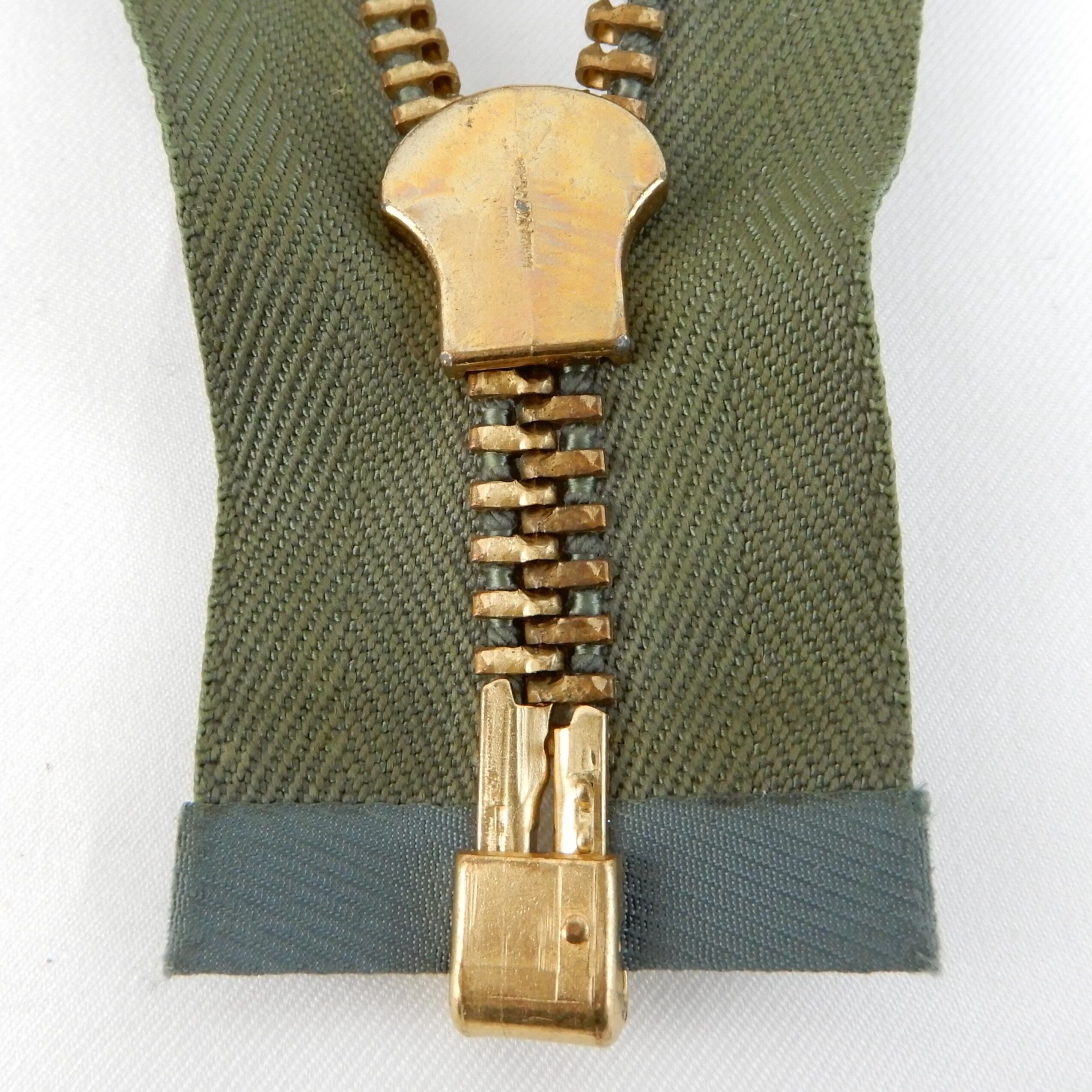 TALON Zipper Open 1960s OLIVE Deadstock Made in USA ① | Loki
