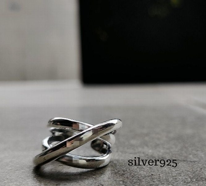 silver925 シルバーリング シルバー925 925刻印Wave Designインポート