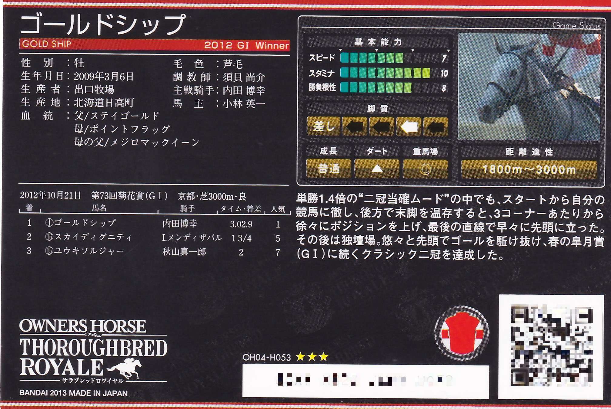 ゴールドシップ「二冠目に示した王者の風格」OH04-H053 | カード