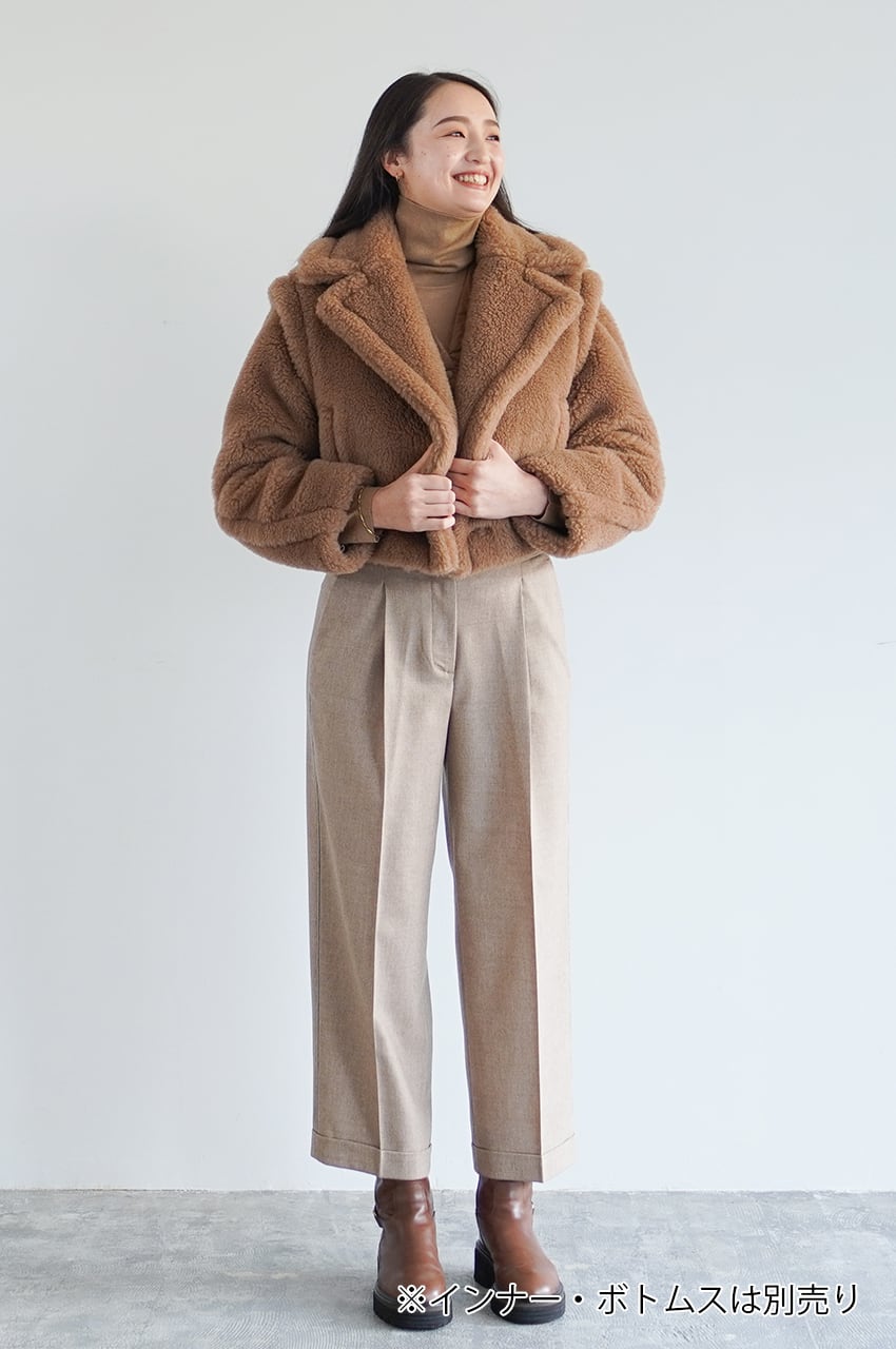 MAXMARAテディベア2wayクロップドジャケット | LA VOIE LACTÉE