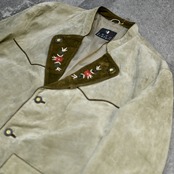 tyrolean leather tailored jacket