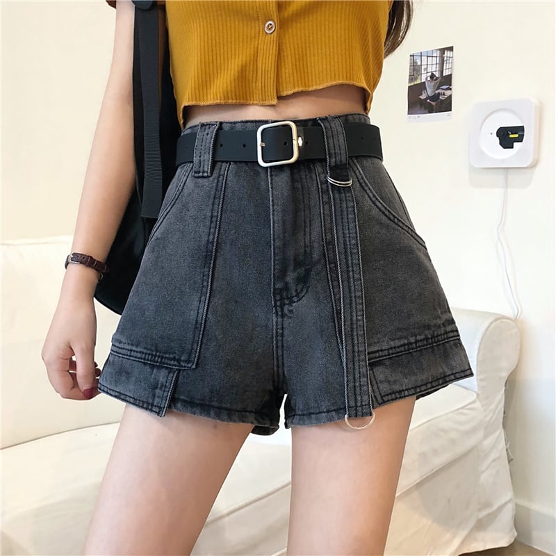 ジーンズの女性のストレートルーズ夏2020ハイウエストショーツの新しいバージョンは薄いネットの赤いaラインパンツです 1号婦人2004454271