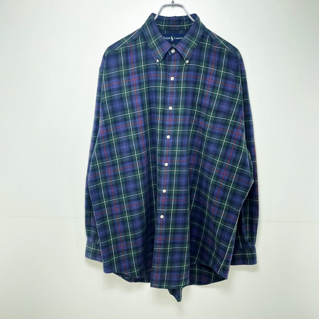 US古着】RALPH LAUREN ラルフローレン BLAKE 長袖チェックシャツ 