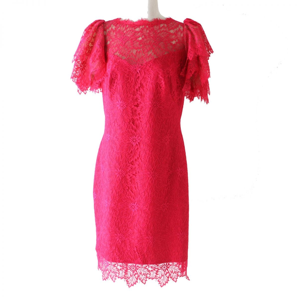 TADASHISHOJI*タダシショージレースワンピースピンクドレス2 10【わけ