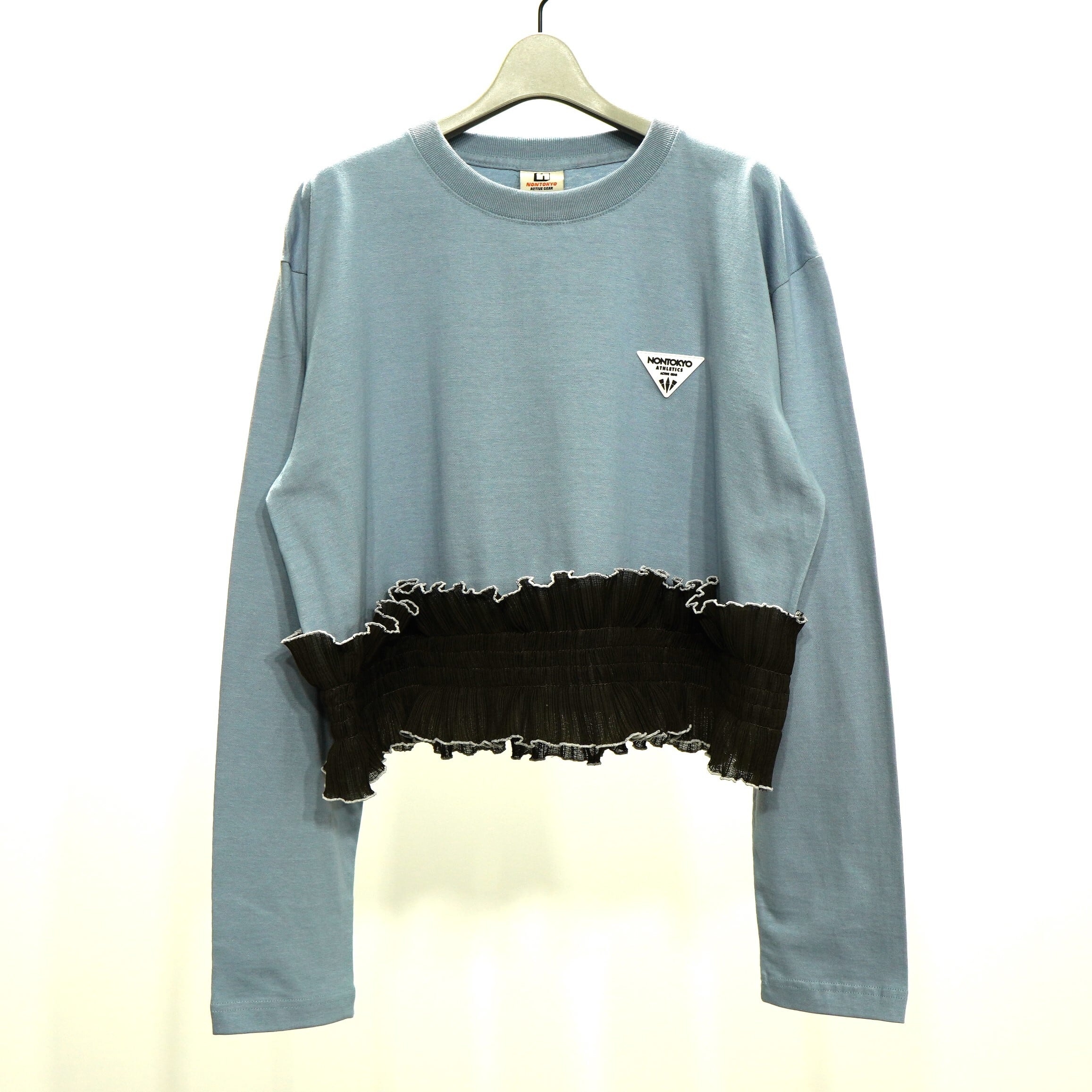 NON TOKYO ノントーキョー / PLEATS FRILL LONG C/S / BLUE | coug