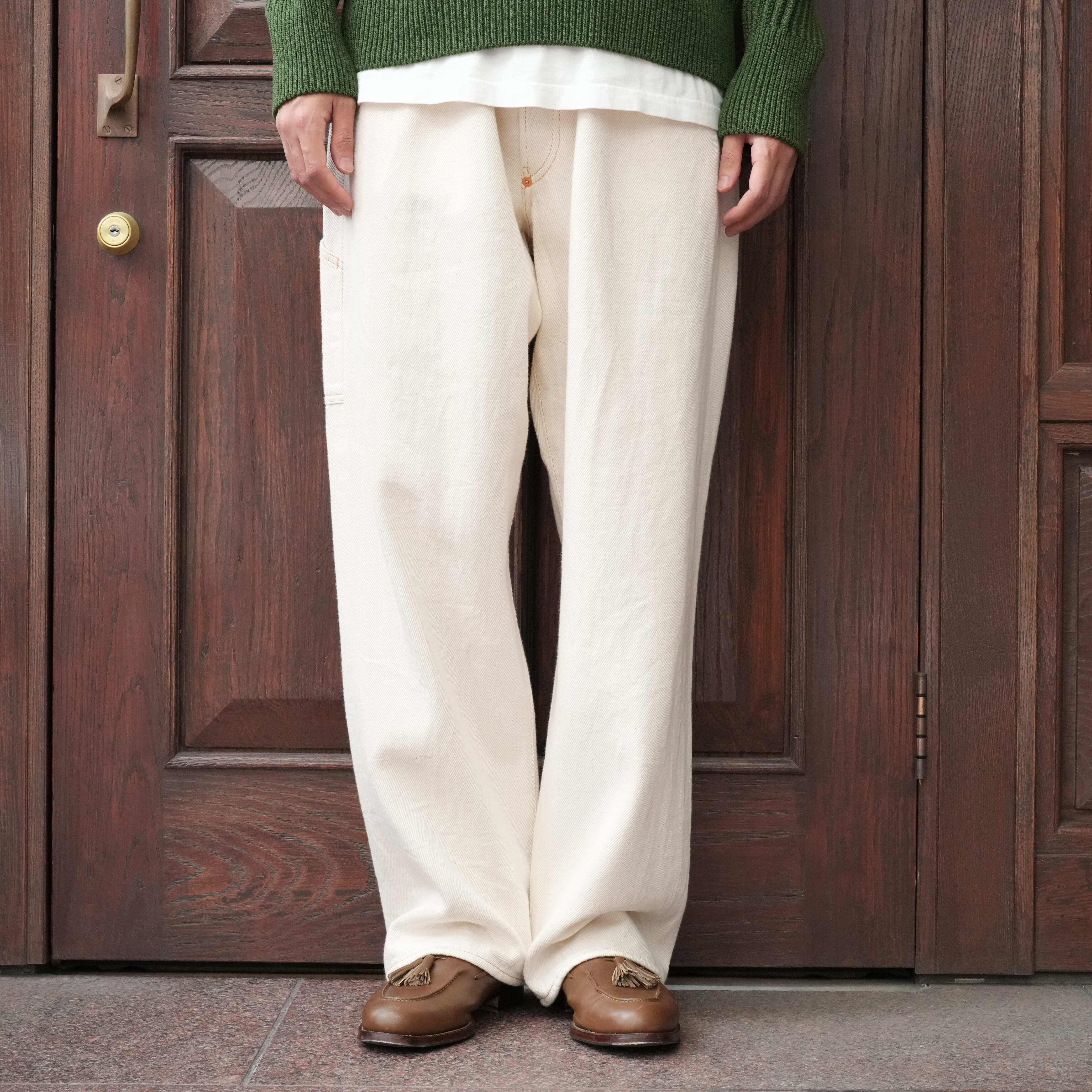 FOUNDOUR (ファウンダ) 25AW "DENIM WORK PANTS" -WHITE-