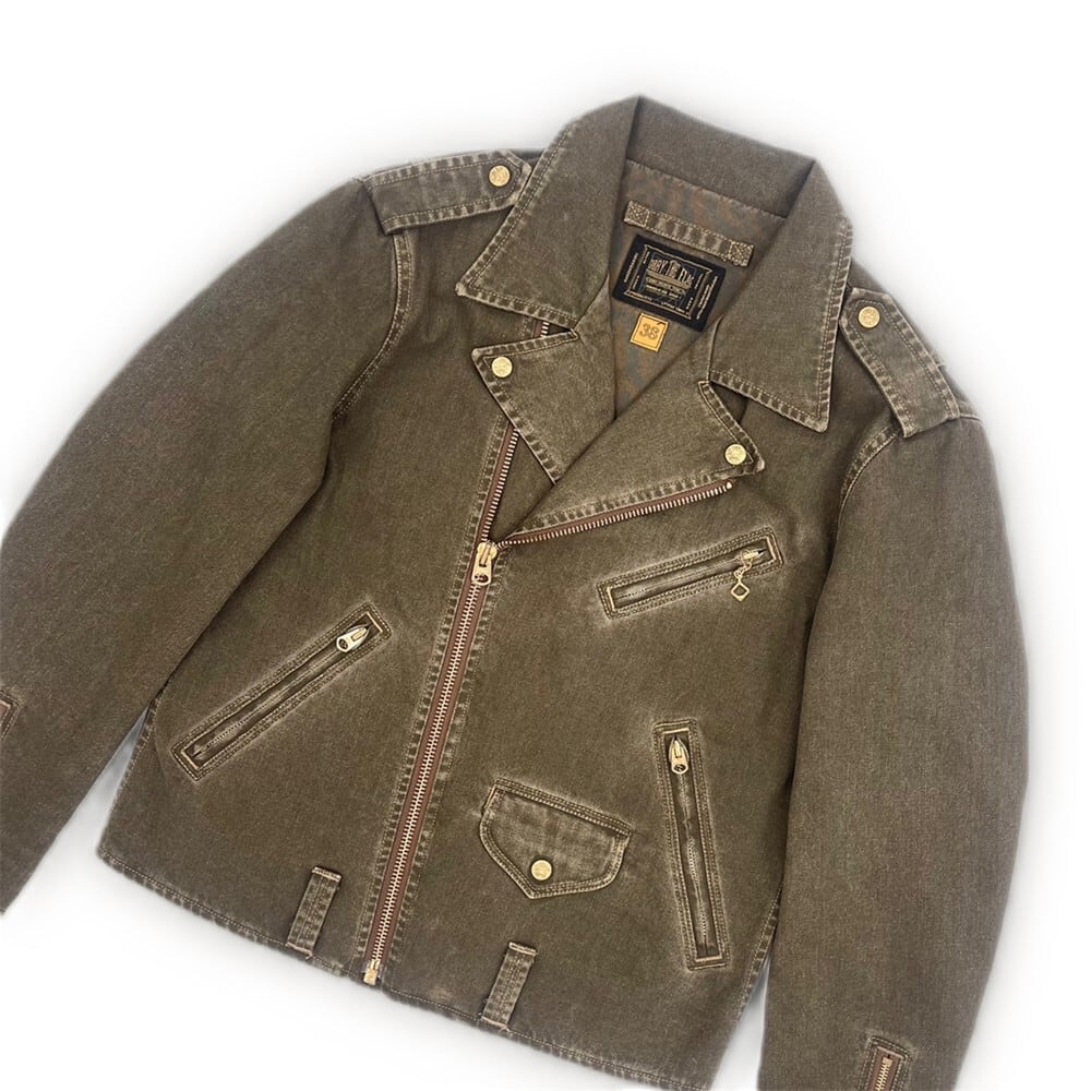 GroundY ライダースジャケット　コットン 11.5OZコットン ダブルライダースジャケット L0180 | アメカジ SHOP