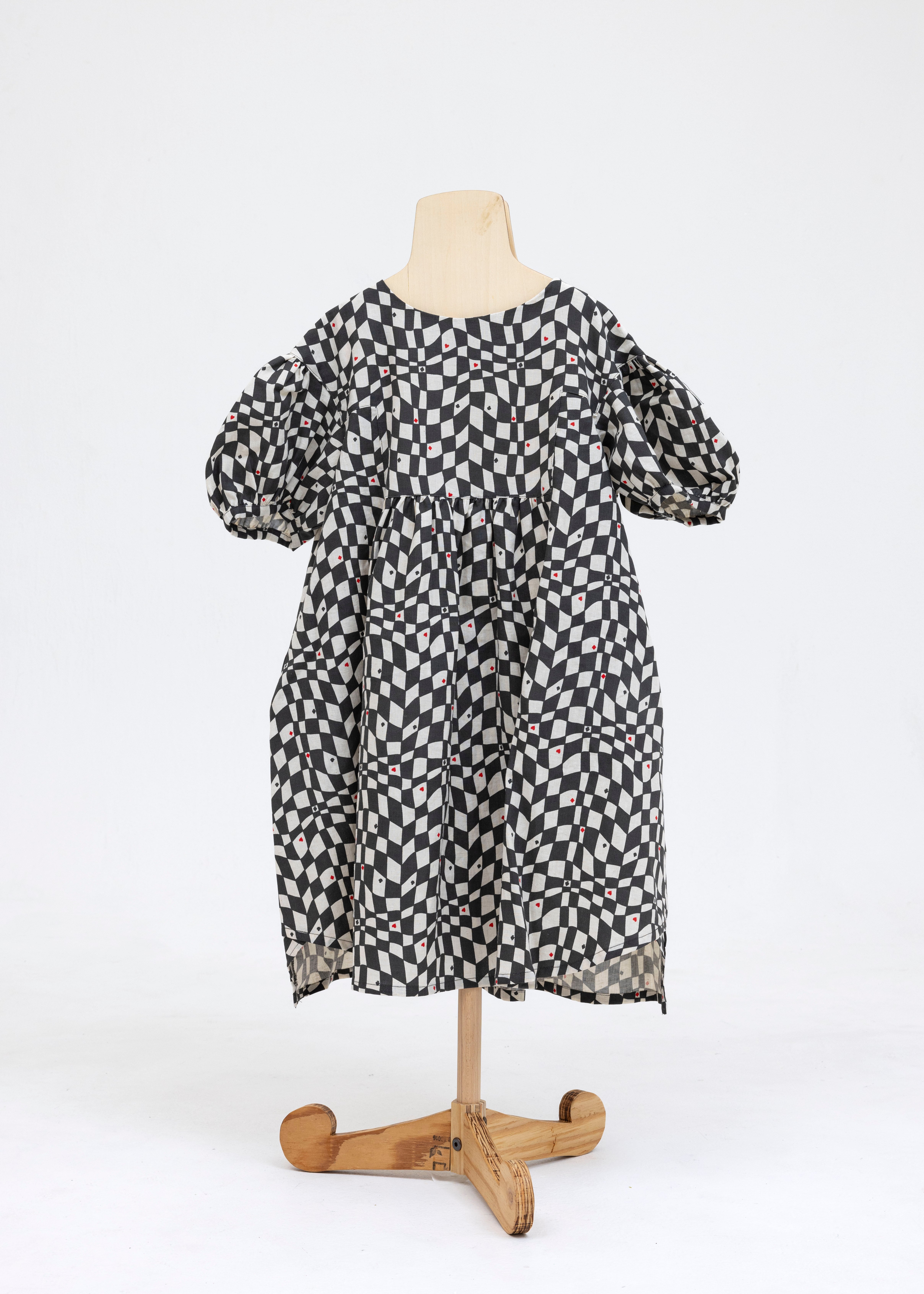 folkmade（フォークメイド）ワンピース 24SS】folkmade（フォークメイド）cotton linen playing card dress