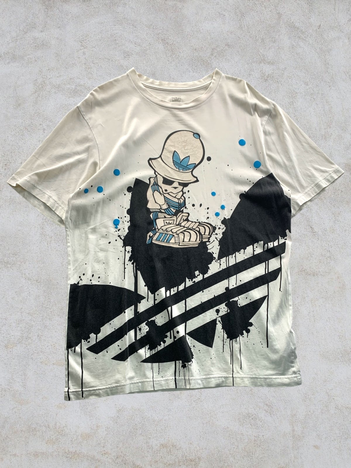ビンテージ  オーバーサイズ フットボールシャツ 万国旗 90's adidas Tシャツ 万国旗タグ USA製 L | 古着屋 NGL