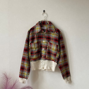 TOPJONS 1970s Vintage Check Pattern Jacket W61