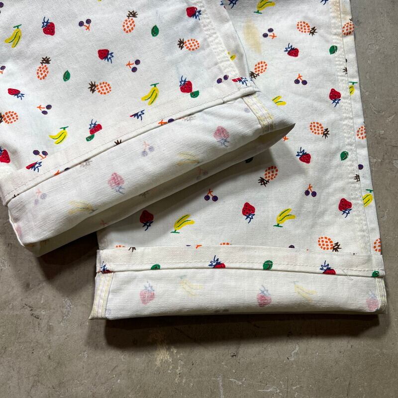 80's WASHINGTON DEE CEE プリントペインターパンツ フルーツ柄