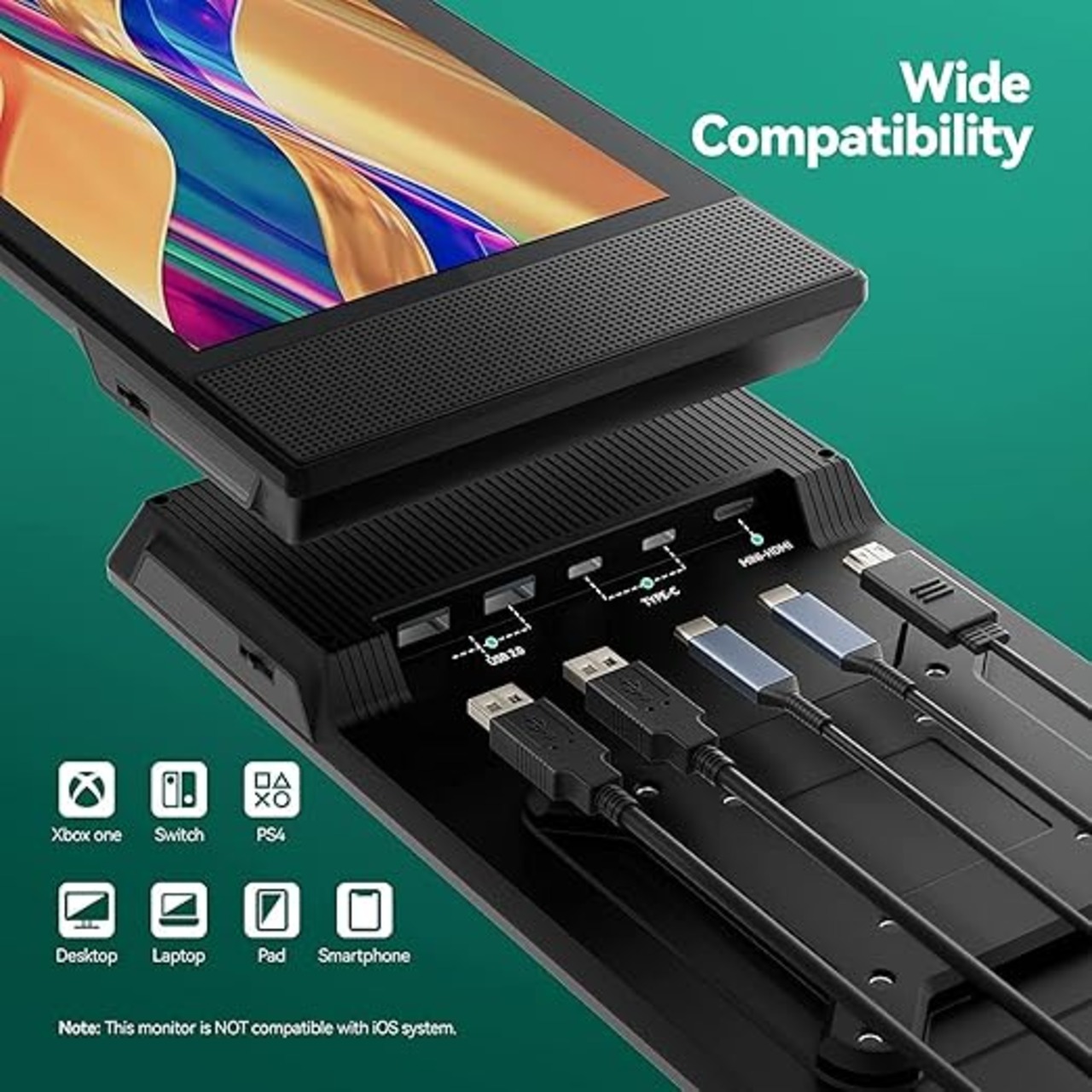 Kwumsy L1 モバイルモニター タッチパネル 12.3インチ FHD 1920×860 16 