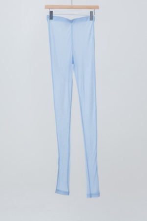 Sheer rib Leggings - Sax