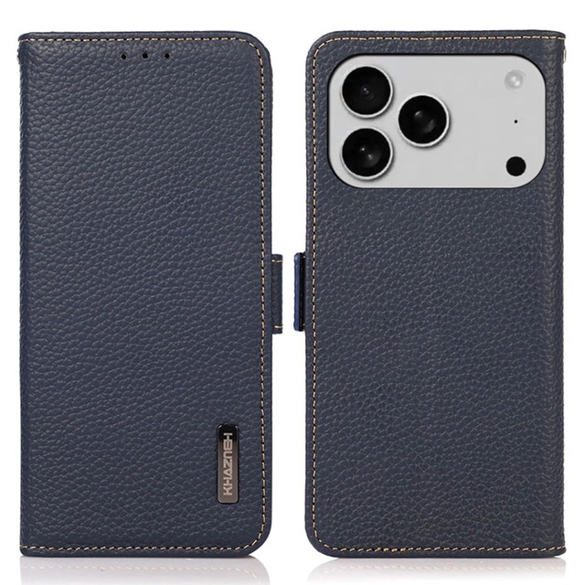 FOR iPhone 18 pro max ケース 手帳型 本革 for アイフォン17 プロ マックス カバー 財布型 高級本皮 シュリンクカーフレザー シンプル手帳ケース 耐摩擦 サイドマグネット式 カード収納 大容量 3枚 横置きスタンド機能 耐衝撃 Ayakumo ブルー