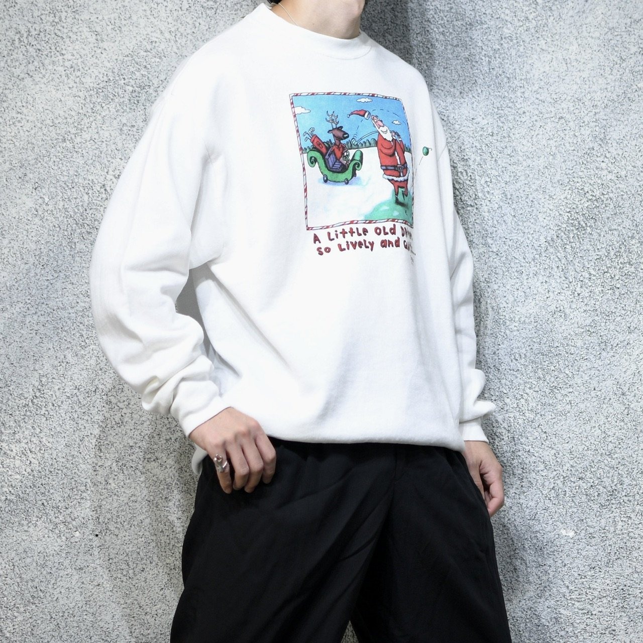 dead stock humor santa print sweat