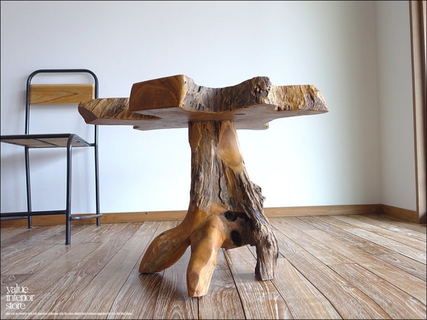 一枚板 無垢材 プリミティブサイドテーブルWN カフェテーブル コーヒーテーブル 花台 飾り棚 ナチュラル 世界三大銘木