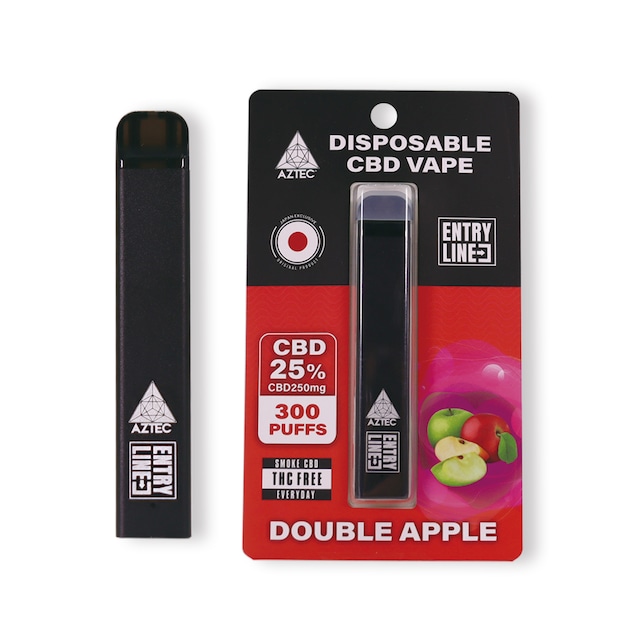 【ENTRY LINE】CBD25% DISPOSABLE CBD SHISHA 1ml CBD250mg 〈DOUBLE APPLE〉