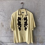 Mustard rope embroidered shirt