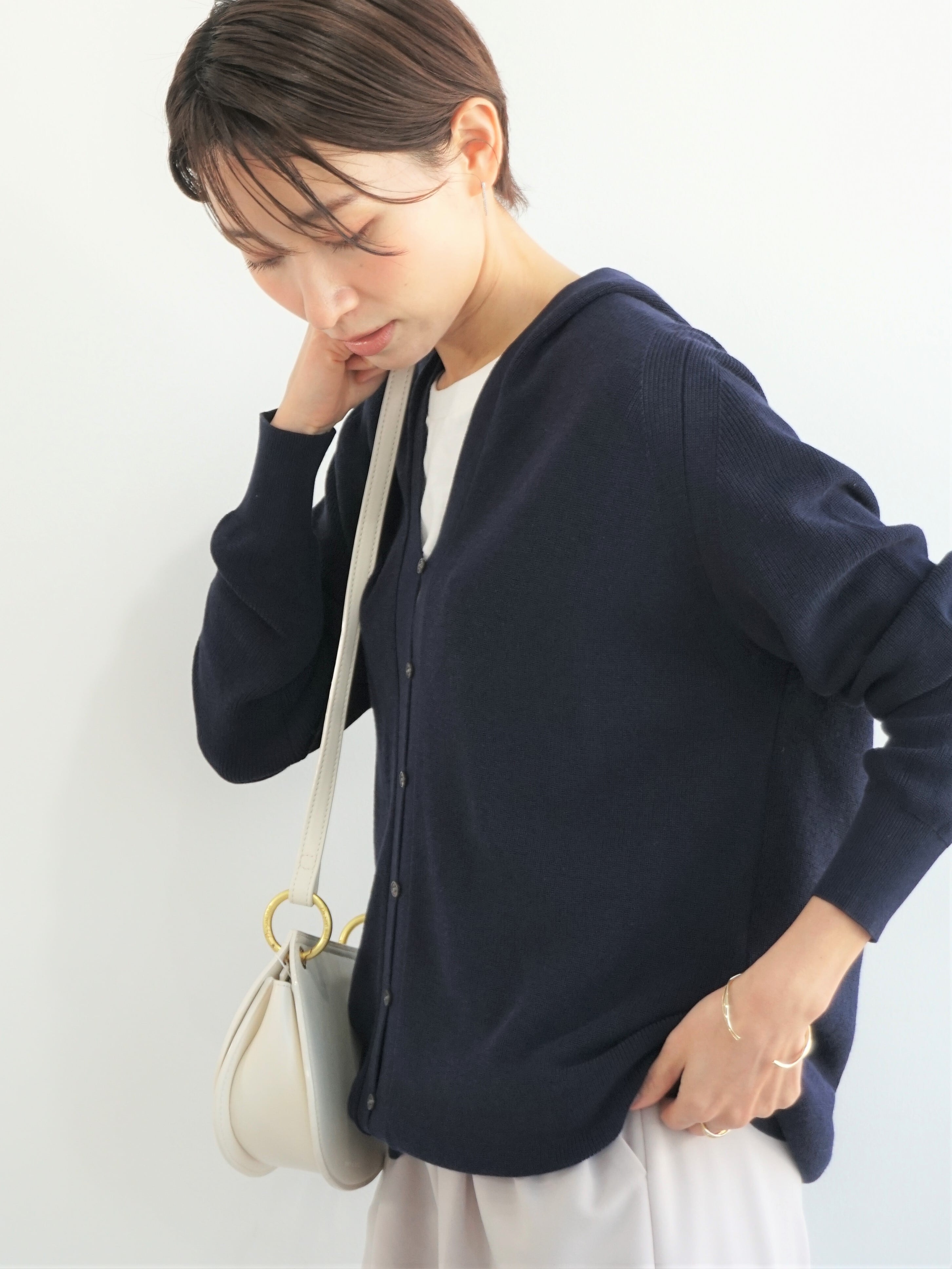 綺麗目パーカーカーディガン Fashfren ファッシュフレン 30代からの女性のためのオフィスカジュアル