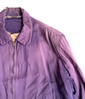 Vintage 50s gabardine jacket -Purple-