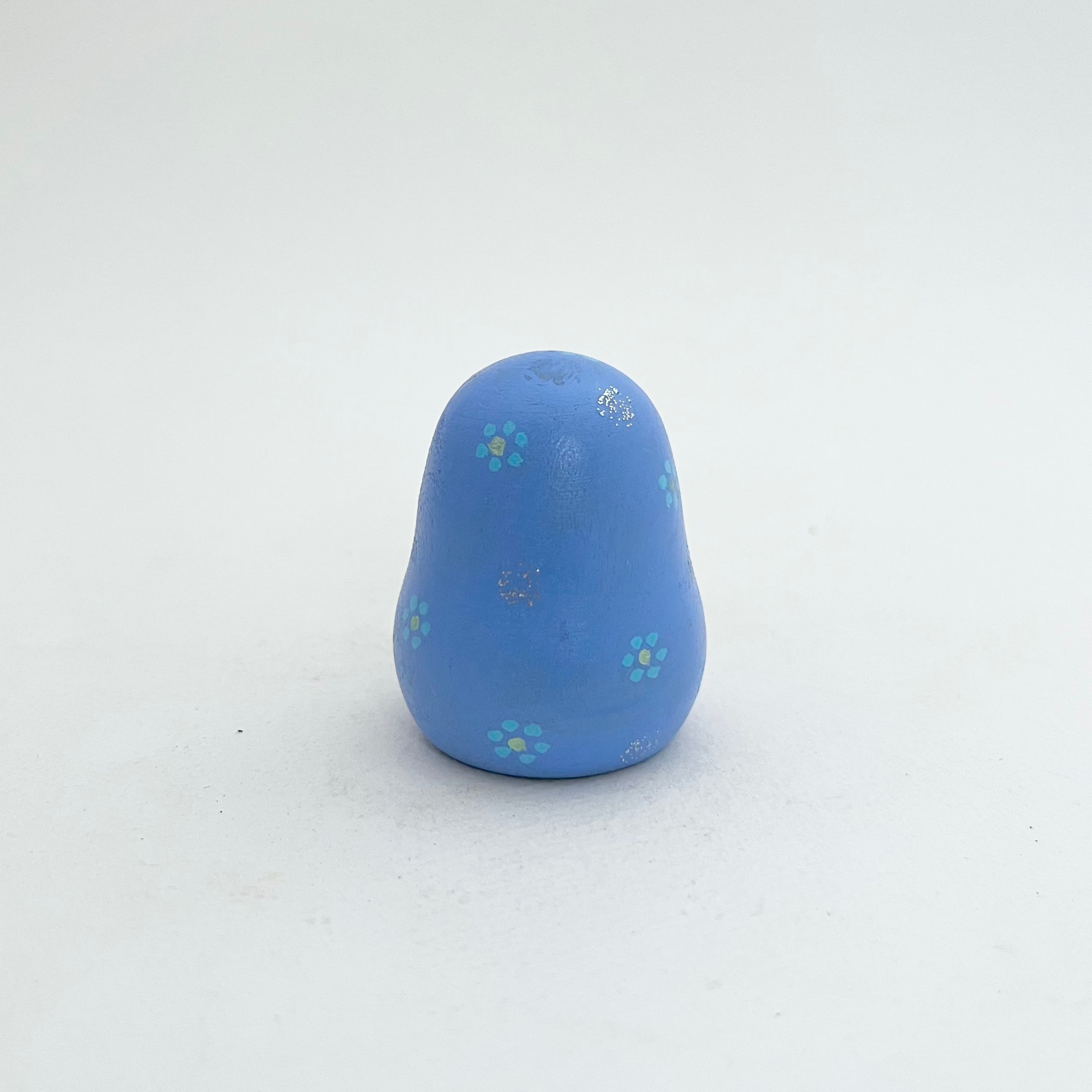 姫だるま（クリスマス/ブルー雪娘）笹原綾工人