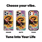 iPhoneケース 黒猫 ベース 音楽｜ベースギター 北欧レトロ CAT002