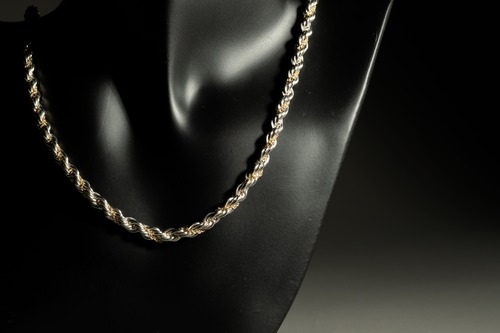 Vintage Tiffany & Co 18K & Silver Twisted Rope Chain Necklace