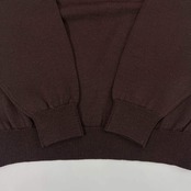 Munsingwear マンシングウェア ワンポイント刺繍 ウールニット セーター M/ブラウン/レディース