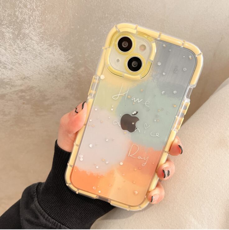 iPhone14 Pro Max/13/12ケース ぼかし パステルカラー 海外人気