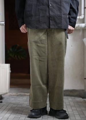 TUKI(ツキ) / RESTOCK s/s WIDE TROUSERS -khaki-(0168)