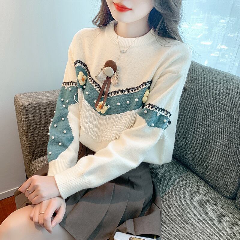 初回送料無料 新作セーター フリンジ レーディスファション洋服 人気ブラウス カジュアル上着