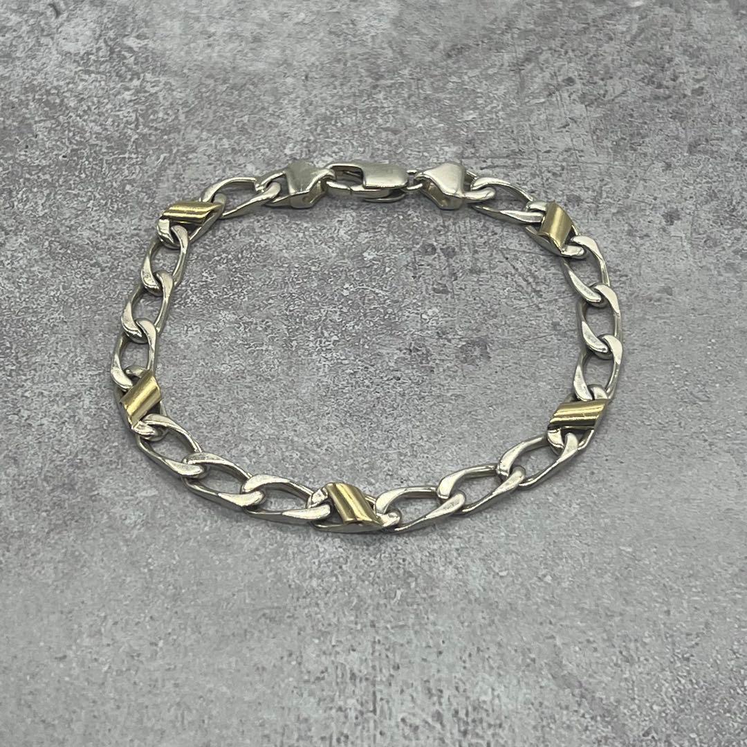 ティファニー TIFFANY&CO フィガロチェーン ブレスレット コンビ