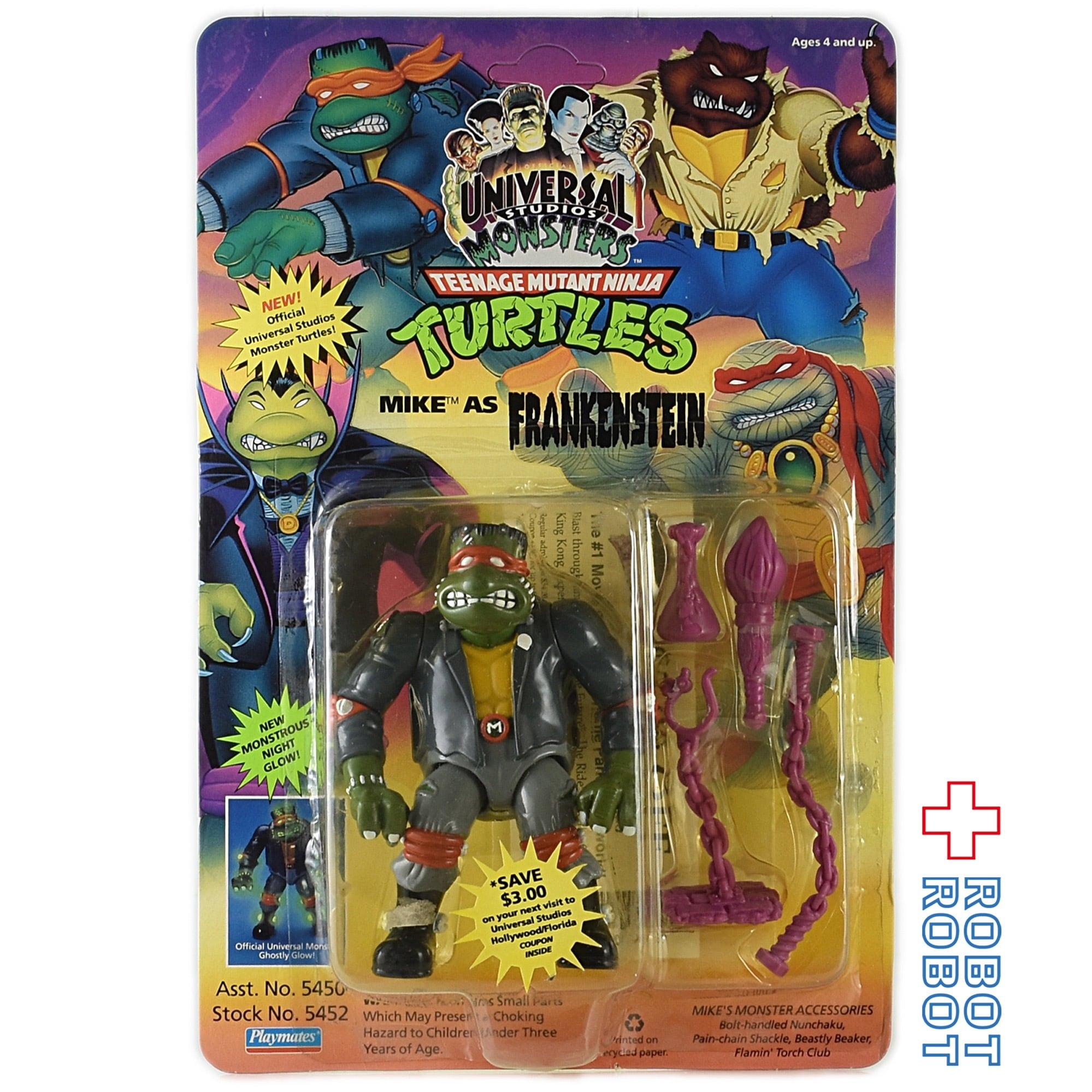 TMNTタートルズ フィギュア プレイメイツ フランケン マイク プレイメイツ ニンジャ・タートルズ マイク as フランケンシュタイン