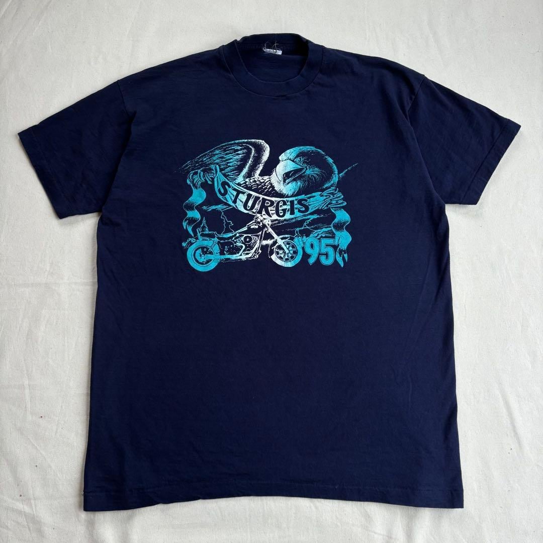 90s STURGIS Tシャツ XL スタージス ハーレー バイカー ネイビー | UC