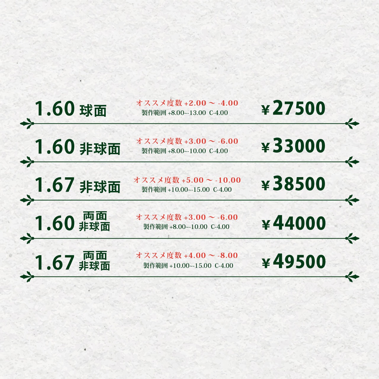 【度付き】HOYAサンテック調光レンズ   + 撥水コート標準