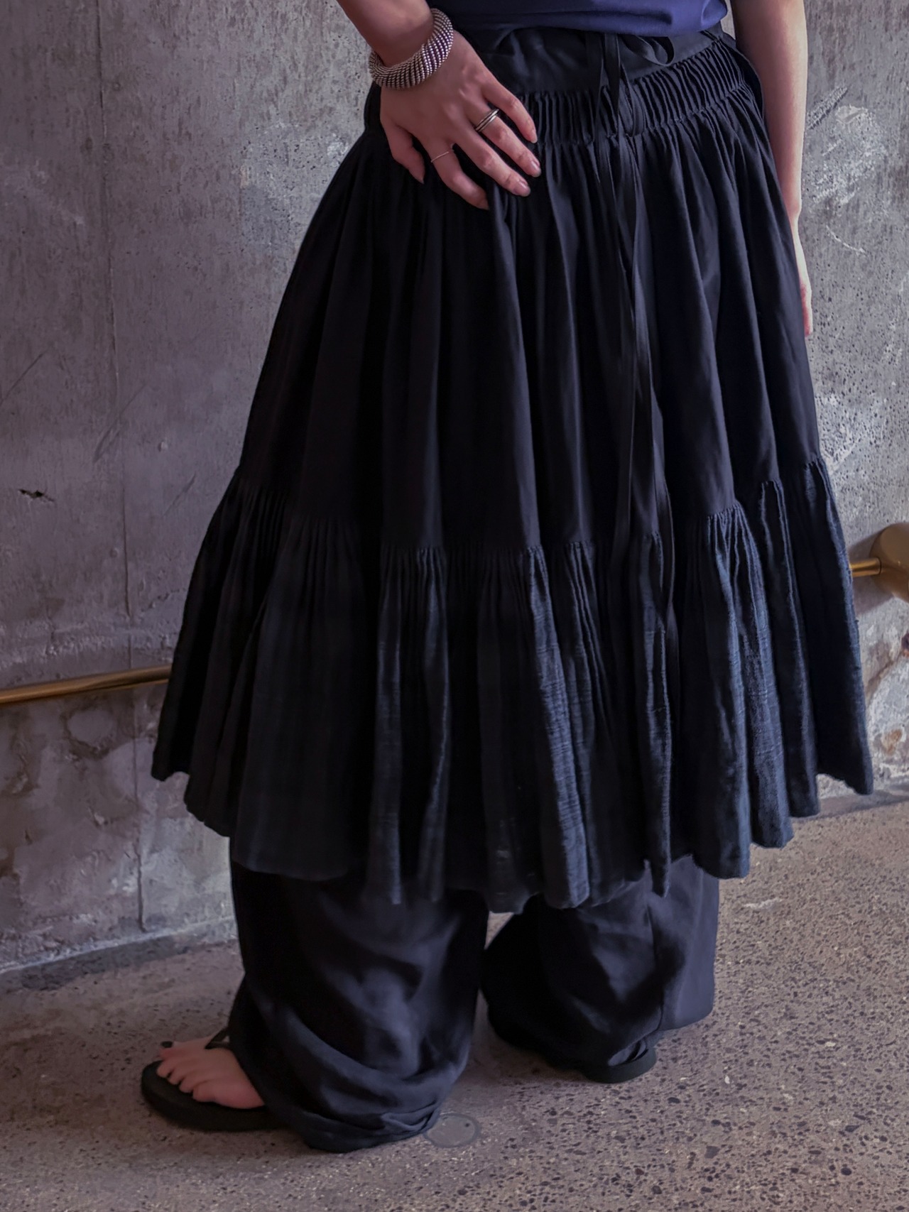 tay Original【BLACK and RE-SEW】／Vintage H'mong Skirt
