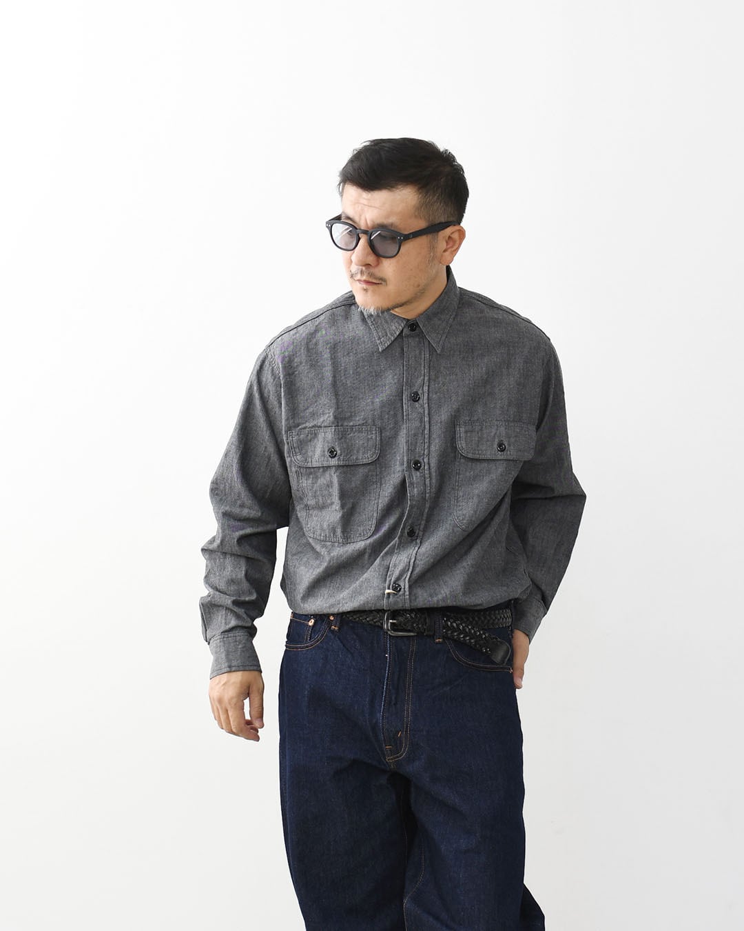 orslow [オアスロウ] BLACK CHAMBRAY WORK SHIRT [01-8064-61