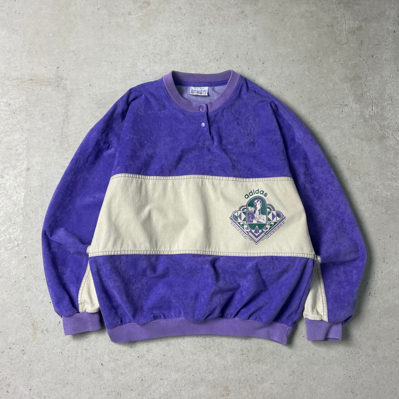 80年代 フランス製 VENTEX社製 adidas アディダス ベロアスウェット