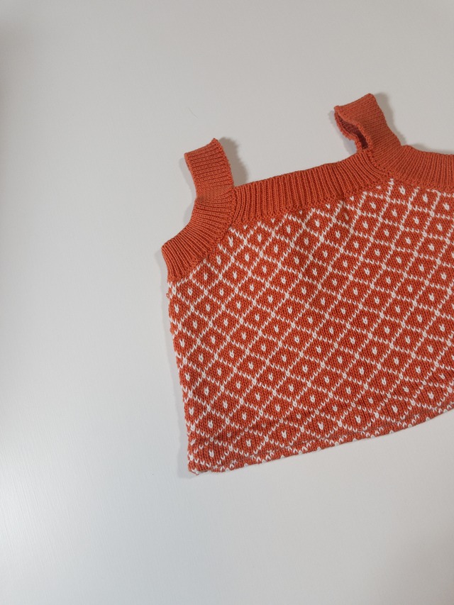 《即納》son and daughter / Tabba Knit Crop Top 3-4Y