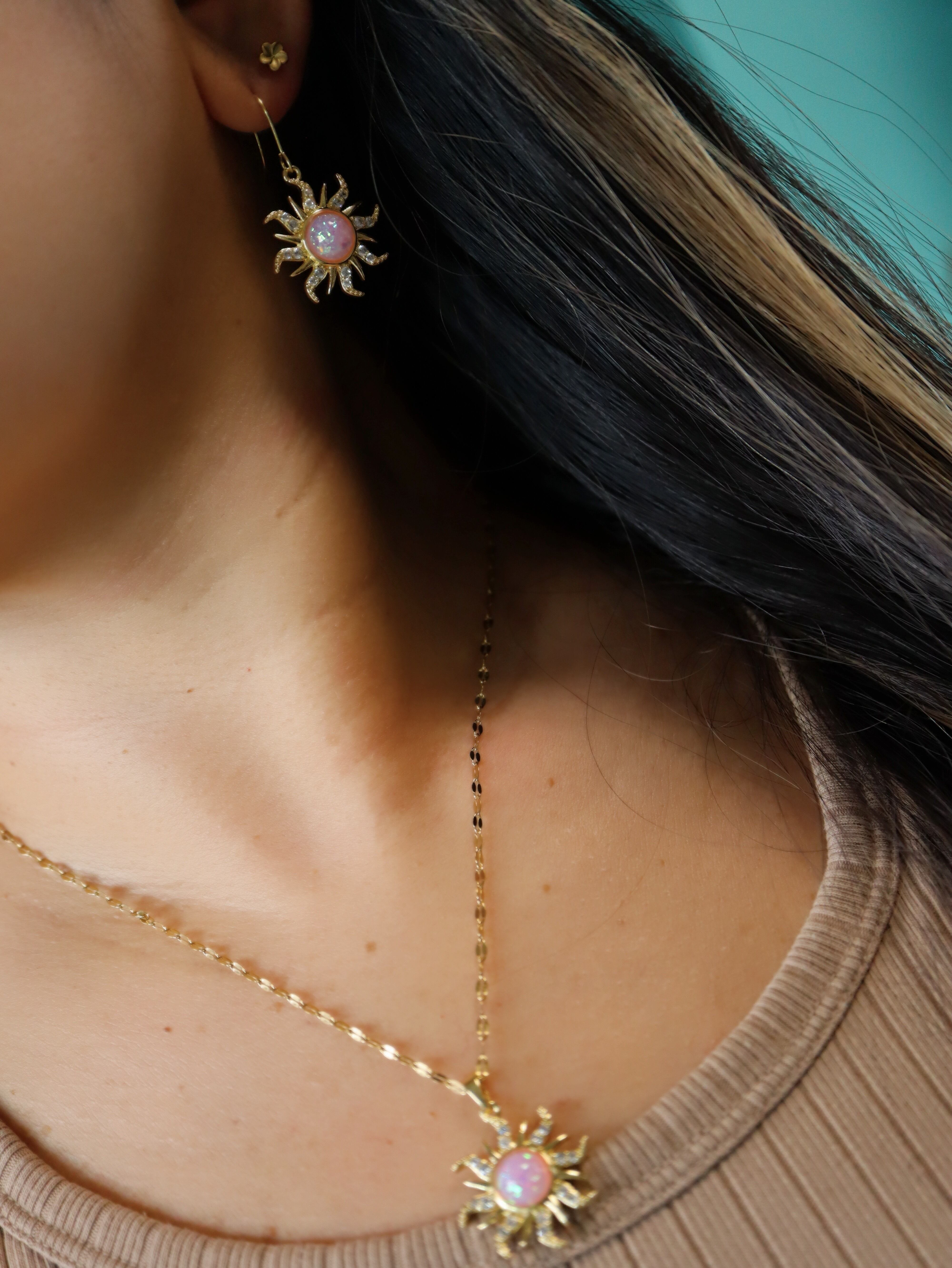 lā Sun earrings(太陽ピアス、イヤリング) | Manoalino
