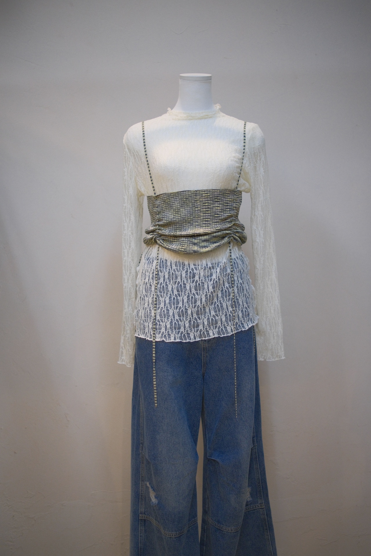 Gradient Yarn Cami / GRAY×CHARCOAL - 5