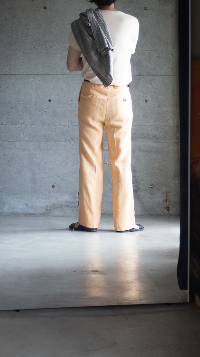 "ACWA" 1970s Yellow Linen trousers