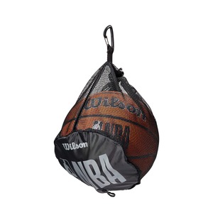 【在庫のみ】Wilson(ウイルソン) バスケットボール用バッグ NBA SINGLE BALL CARRY BAG (NBA シングル ボール キャリー バッグ) ユニセックス大人 WTBA70040 直径25cm×高さ25cm BLACK